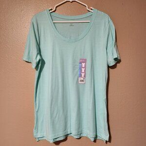 2/$20 Eddie Bauer Green Short Sleeve Tee Shirt Size L